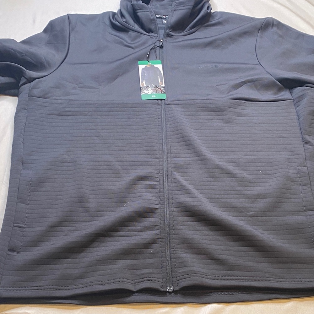 Spyder Active Gray Full-Zip Hoodie Size‎ XL - Picture 8 of 16